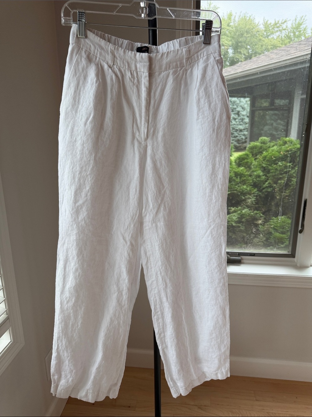 Quince White Linen-Blend Women’s Casual trousers